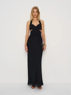 Reformation Lulina Dress Black - Size 4